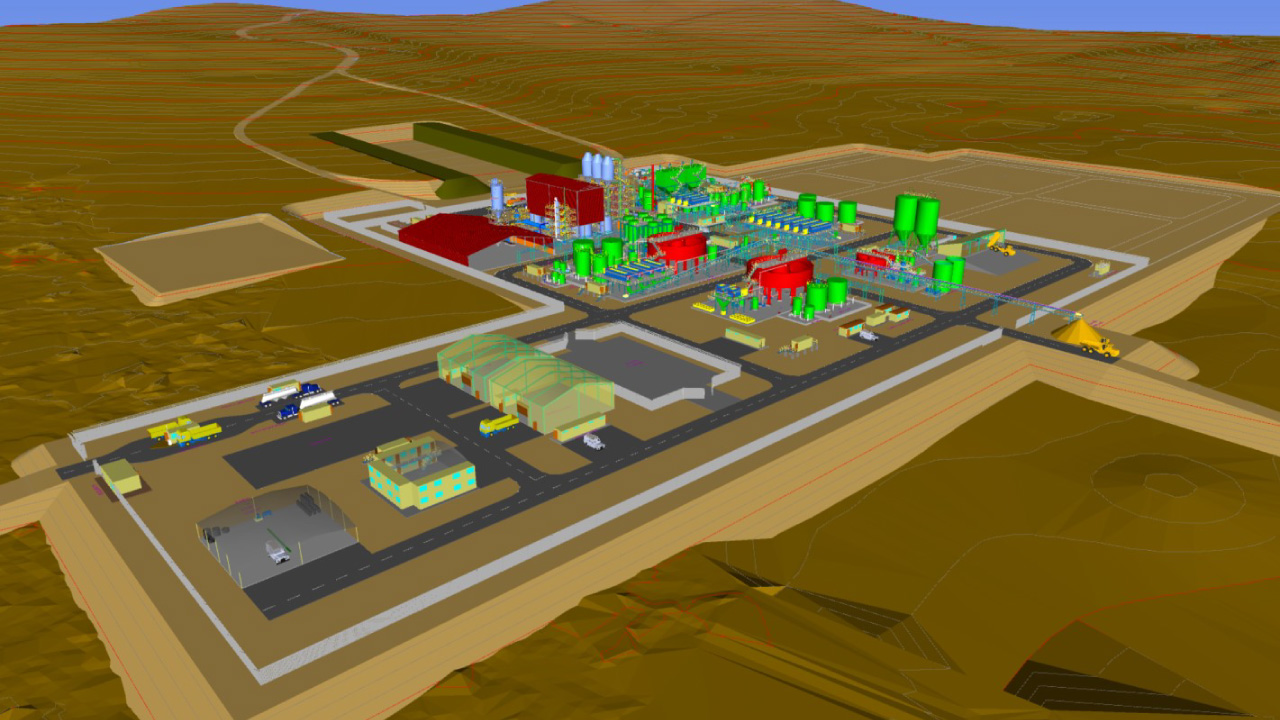 3D model of processing plant in K. Hill