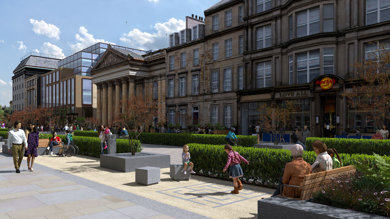 Rendering of the George Street and First New Town Public Realm Improvements Project