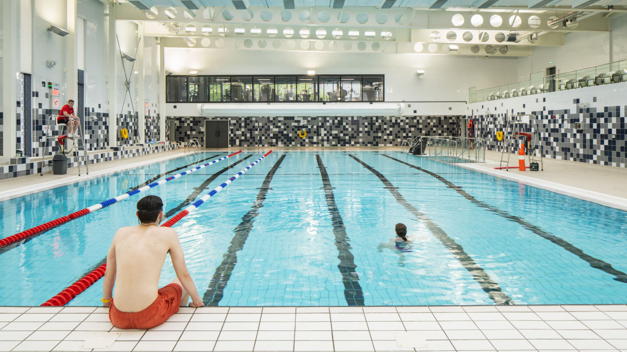 Large indoor swimming pool